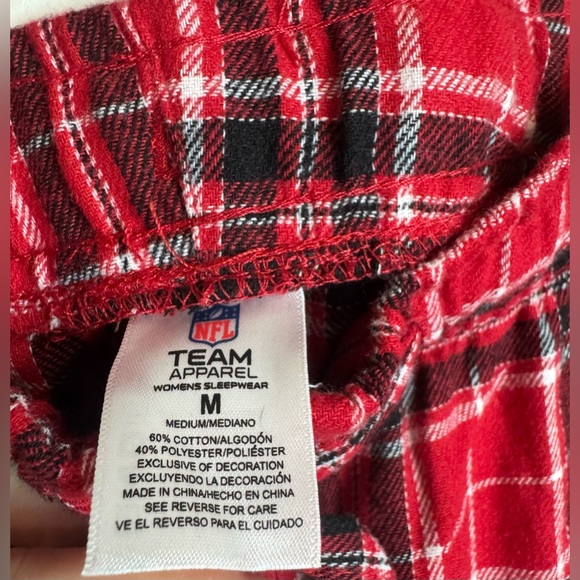 NFL Team Apparel | NWOT Atlanta Falcons Plaid Flannel Pajama Pants | Medium - Picture 3 of 5